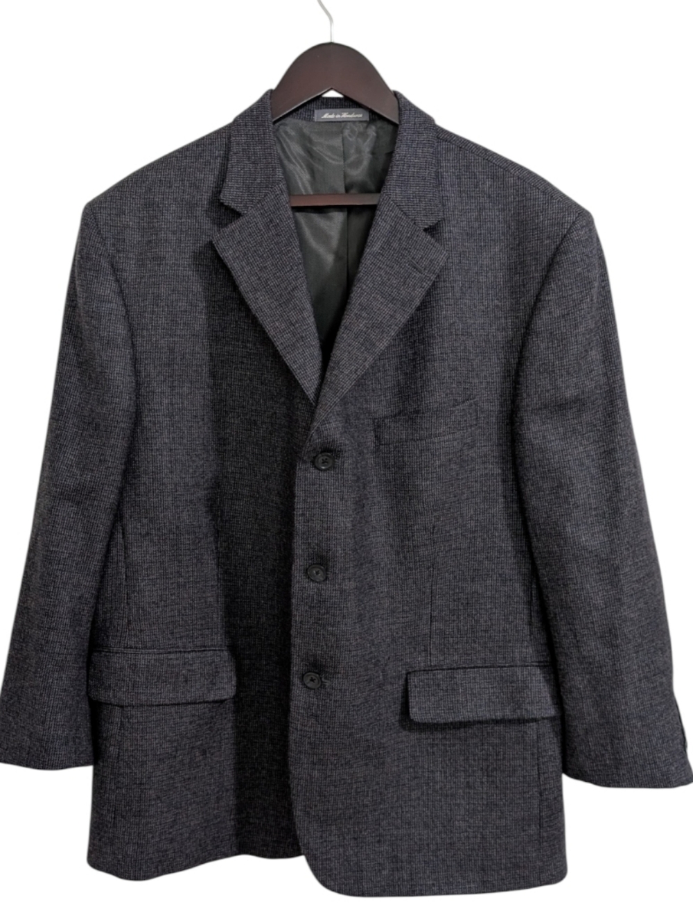 Oscar de la Renta 100% Lambswool Blazer Sport Coat Gray 46S